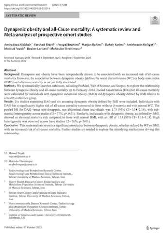 Dynapenic obesity and all-Cause mortality: A systematic review and Meta-analysis of prospective cohort studies